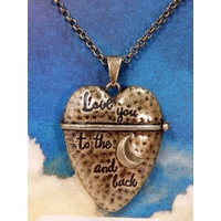 Story Heart Pendant - Love You To The Moon And Back