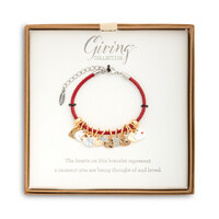 Demdaco Giving Heart Charm Bracelet - Red