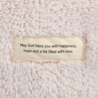 Demdaco Wrapped In Prayer - Blush Prayer Blanket