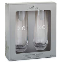 Hallmark Gifts - XO Stemless Champagne Flutes (Set of 2)