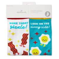 Hallmark Better Together Funny Crew Socks - Bacon and Eggs