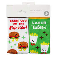 Hallmark Better Together Funny Crew Socks - Burger and Fries