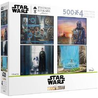 Thomas Kinkade Star Wars 4 X 500pc - Mandalorian