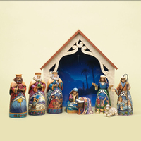 Jim Shore Heartwood Creek - Deluxe Mini Nativity Set 9pc