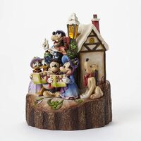 Jim Shore Disney Traditions - Mickey & Minnie Mouse with Friends - Holiday Harmony Carved by Heart