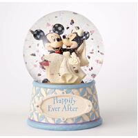 Jim Shore Disney Traditions Water Ball - Mickey and Minnie Mouse - Happily Ever After