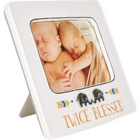 Demdaco Baby - Twice Blessed Silver Frame 4x6"