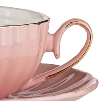 Ashdene Parisienne Pearl - Marshmallow Cup & Saucer Set of 4