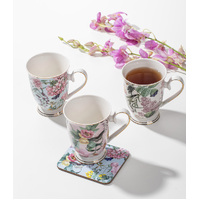 Ashdene Romantic Garden Footed Mug - Pink