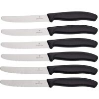 Victorinox Swiss Classic Tomato and Table Knife 6pc Set Black