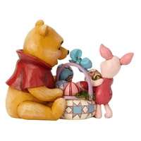 Jim Shore Disney Traditions - Winnie the Pooh and Piglet Easter - Spring Surprise