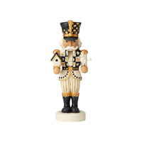 Jim Shore Heartwood Creek Black & Gold - Nutcracker with Birdhouse