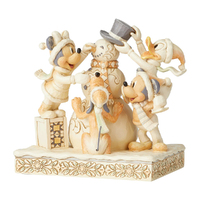 Jim Shore Disney Traditions - Mickey & Friends White Woodland Frosty Friendship Figurine