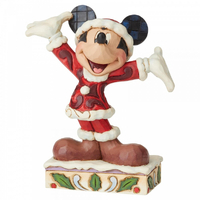 Jim Shore Disney Traditions - Mickey Mouse Christmas Personality Pose - Tis A Splendid Season