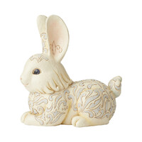 Jim Shore Heartwood Creek White Woodland - Bunny Garden Statue