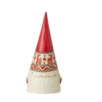 Jim Shore Heartwood Creek Nordic Noel - Red Reindeer Hat Gnome