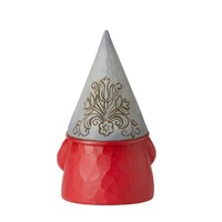Jim Shore Heartwood Creek Nordic Noel - Grey Floral Hat Gnome