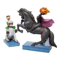 Jim Shore Disney Traditions - Legend of Sleepy Hollow Headless Horseman & Ichabod - Head’s Up Ichabod!