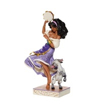 Jim Shore Disney Traditions - Hunch Back of Notre Dame Esmeralda & Djali - Twirling Tambourine-Player