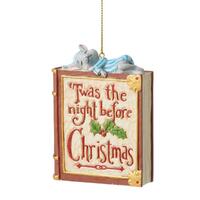 Jim Shore Heartwood Creek Twas The night - Book with Mouse Hanging Ornament