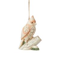 Jim Shore Heartwood Creek White Woodland - Cardinal on Branch Hanging Ornament