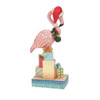 Jim Shore Heartwood Creek Coastal Christmas - Christmas Flamingo