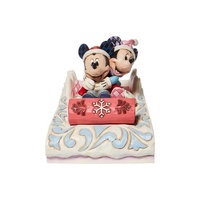 Jim Shore Disney Traditions - Mickey & Minnie Mouse - Sledding Sweethearts