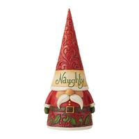 Jim Shore Heartwood Creek Christmas Gnomes - Naughty/Nice 2-Sided Gnome