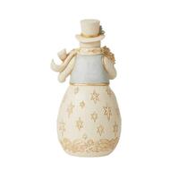 Jim Shore Heartwood Creek Holiday Lustre - Snowman with Flowers