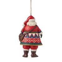 Jim Shore Heartwood Creek - Lapland Santa With Satchel Hanging Ornament