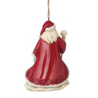 Jim Shore Heartwood Creek Winter Wonderland - Santa with Snowflakes Hanging Ornament
