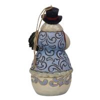Jim Shore Heartwood Creek Victorian - Snowman with Wreath Hanging Ornament