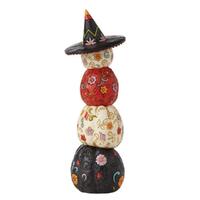 Jim Shore Heartwood Creek Halloween - Stacked Ghost, Pumpkin, Cat & Witch