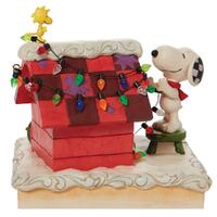 PRE PRODUCTION SAMPLE - Peanuts by Jim Shore - Snoopy With Woodstock Decorating
