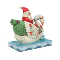 Jim Shore Heartwood Creek - Santa Riding a Swan