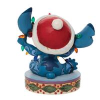 Jim Shore Disney Traditions - Lilo And Stitch Christmas - Wrapped In Christmas Lights