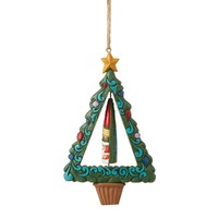 Jim Shore Heartwood Creek Gnomes - Rotating Gnome In Tree Hanging Ornament