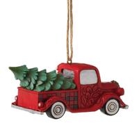 Jim Shore Heartwood Creek Highland Glen - Santa Truck Hanging Ornament