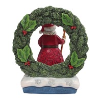 Jim Shore Heartwood Creek - Santa in Light Up Wreath