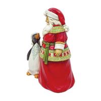 Jim Shore Heartwood Creek - Santa With Penguin Pint Sized