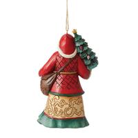 Jim Shore Heartwood Creek - Santa With Tree and Toybag Hanging Ornament