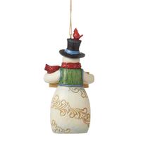Jim Shore Heartwood Creek - Snowman With Sign Hanging Ornament
