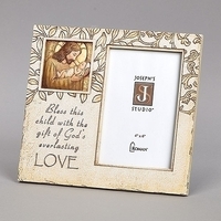 Joseph's Studio Baptism/Christening Photo Frame - Jesus Loves Me 4x6"