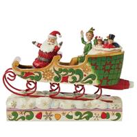 Elf by Jim Shore - Buddy & Santa In Sleigh