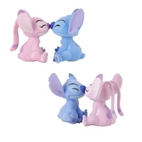 Grand Jester Studios Disney Stitch & Angel Kissing - Flocked Figurine