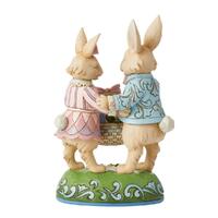 Jim Shore Heartwood Creek - Bunny Couple with Basket