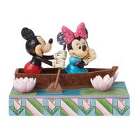 Jim Shore Disney Traditions - Mickey & Minnie LED Love Rowboat