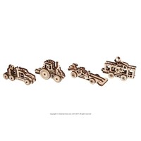 Ugears U-Fidget Wooden Model - Vehicles (Set of 4)