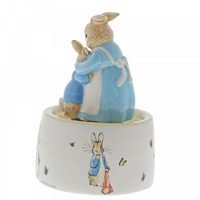 Beatrix Potter Peter Rabbit Ceramic Musical - Mrs. Rabbit And Peter