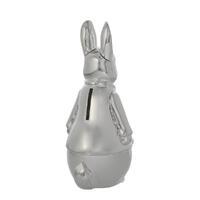 Beatrix Potter New Baby - Peter Rabbit Silver Plated Sculpted Money Bank